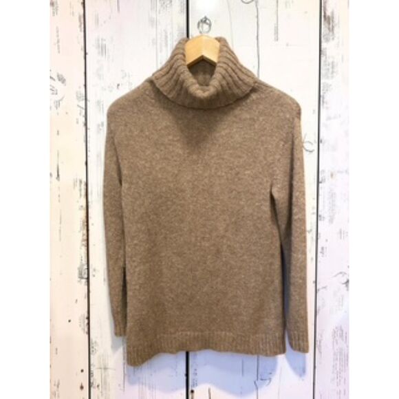 Eileen Fisher Sweaters - Eileen Fisher 100% Baby Alpaca Turtleneck Sweater Brown Camel Women's XS MINT